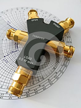 Calibration kit for RF VNA in front of Smith chart