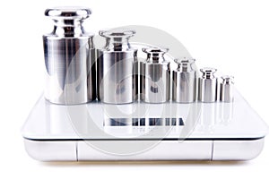 Calibration weight silver, isolated