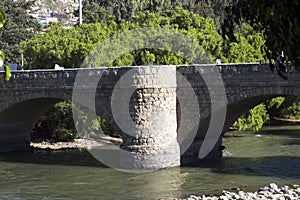 The Calicanto Bridge is located in the city of Huanuco, Peru, and crosses the Huallaga River.