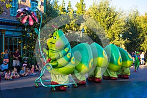 California Adventure Pixar Parade Bugs Life Caterpillar