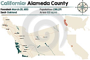 California - Alameda county map