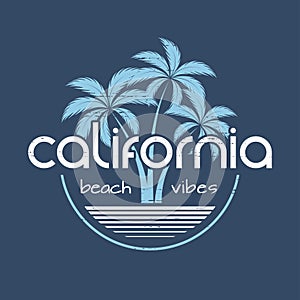 California beach vibes t-shirt and apparel vector design, print,