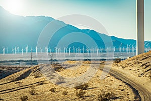 California Coachella Valley Wind Turbines Power Plant