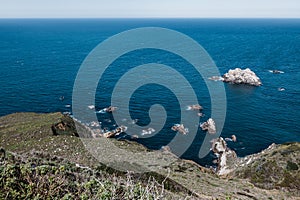 California coast and cliffs in Big Sur