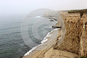 California coast, rugged cliffs at Davenport.