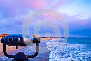 California coast seascape at sunset