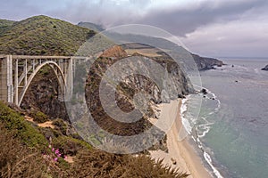 The California coastline Bixby Creek bridge