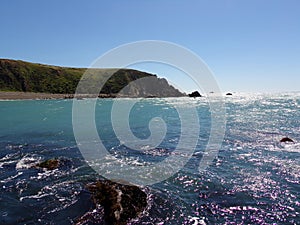 California coastline with cliffs and beaches