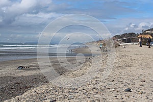 California coastline with cloudy skies