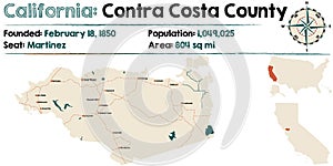 California - Contra costa county map