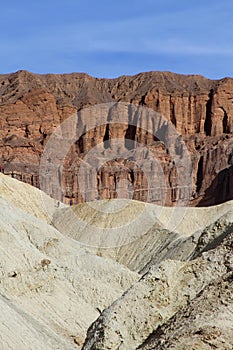 California: Death Valley - Badlands and Sandstone Cliffs