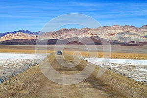 California, Death Valley: Long Road through the Basin