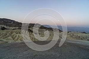 California, death valley, Zabriskie point at dawn