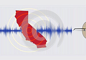 California Earthquake Concept Vector EPS10 and Raster
