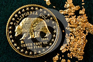 California Gold Coin and Gold Nuggets