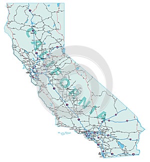 California Interstate Highway Map