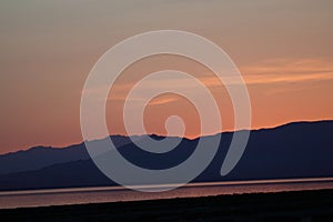 California Landscapes Series - Colorful Sunset at Salton Sea