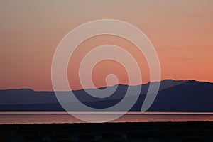 California Landscapes Series - Colorful Sunset at Salton Sea