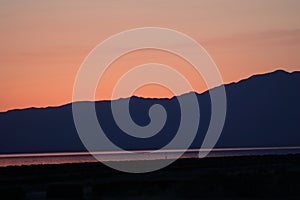 California Landscapes Series - Colorful Sunset at Salton Sea