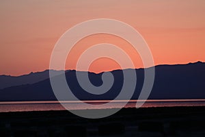 California Landscapes Series - Colorful Sunset at Salton Sea