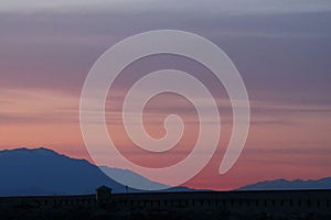 California Landscapes Series - Colorful Sunset at Salton Sea