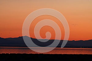 California Landscapes Series - Colorful Sunset at Salton Sea