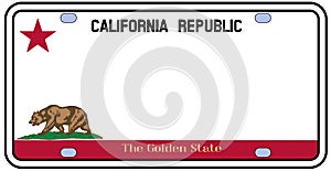 California License Plate