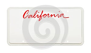 California License Plate photo