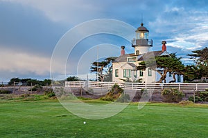 California lighthouse. Point Pinos lighthouse in Monterey, California. photo