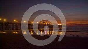 California Oceanside pier at sunset