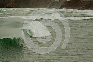 California Pacifica Coast the winter storm wave