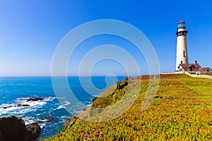 California Pigeon point Lighthouse in Cabrillo Hwy coastal hwy 1