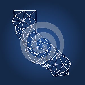 California state geometric polygon map