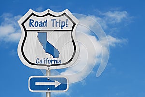 California Road Trip Highway Sign