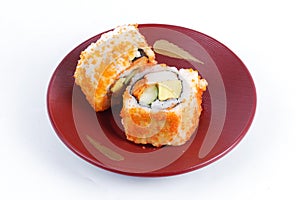 California Roii Maki Sushi with Masago