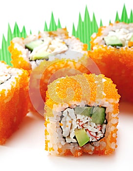 California Roll with Masago