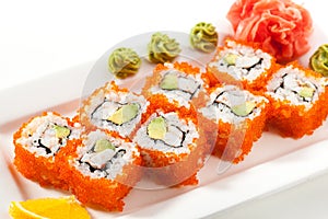 California Roll with Masago