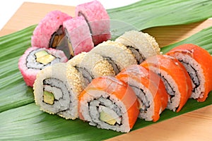 California rolls , maki sushi , japanese food