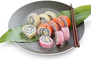 California rolls , maki sushi , japanese food