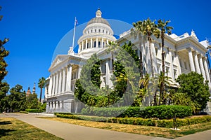 California State Capitol building on a sunny day in Sacramento