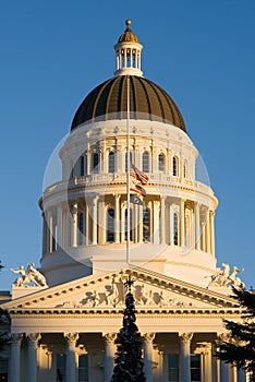 California State Capitol at sunset