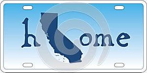 California state license plate vector