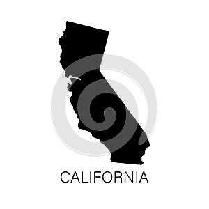 California state silhouette map icon.