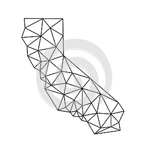 California state simple polygon map