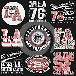 California T-shirt fashion Typography