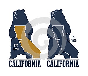 California t-shirt with grizzly bear.