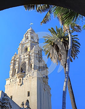 California Tower overlooking Balboa Park in San Diego