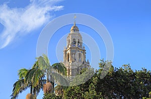 California Tower overlooking Balboa Park in San Diego