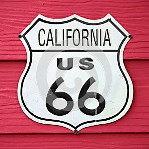 California US 66 route sign