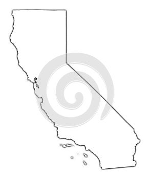 California (USA) outline map photo